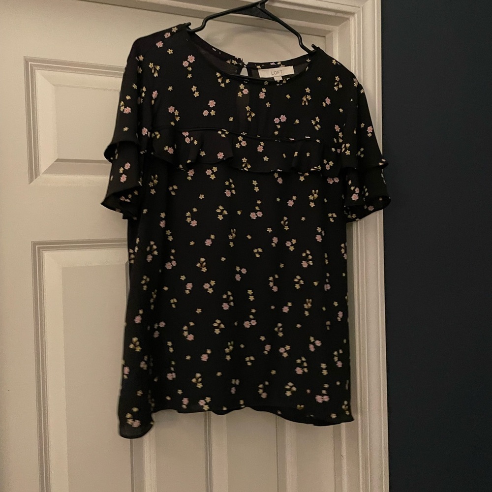 Floral Black Women's Top
